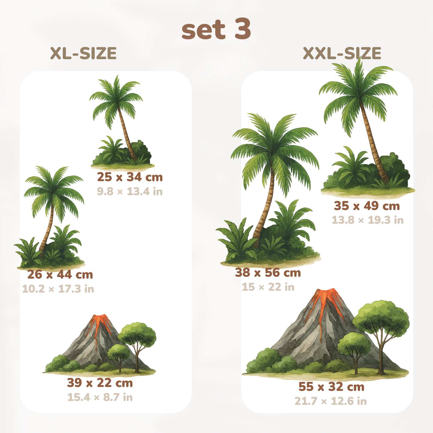 Dinosaur Wall Decals – Removable, PVC-Free Stickers for Kids’ Room or Nursery, Available in XL & XXL Sizes, Fantasy Wall Art