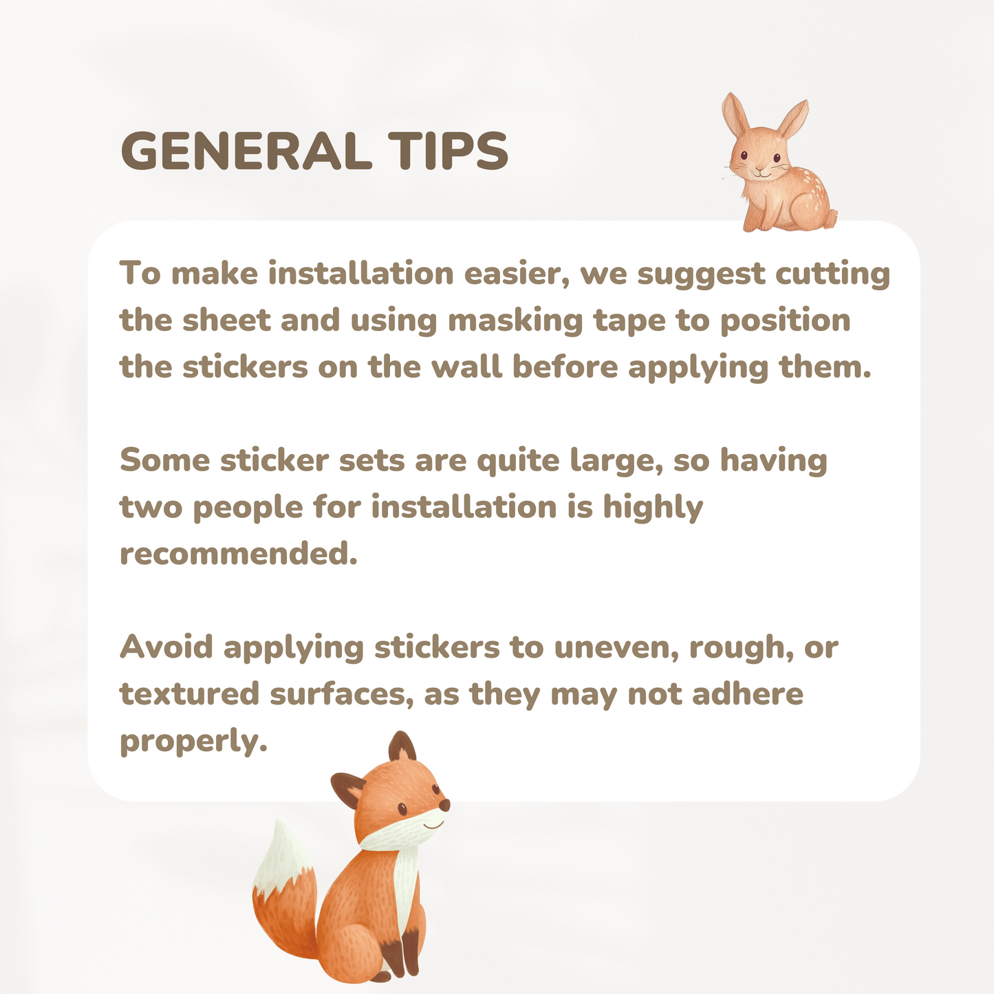 Woodland Animals & Trees Wall Decals – XL and XXL Removable GREENGUARD Certified Eco-Friendly Watercolor Decals for Kids’ Rooms