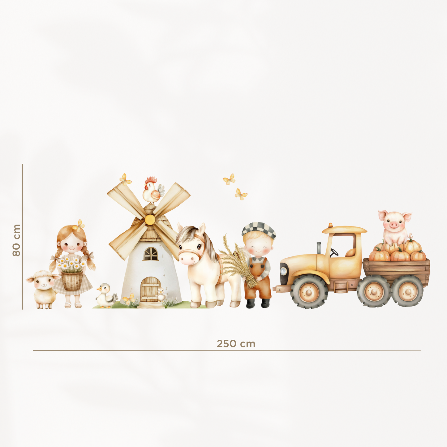 Farm-Style Wall Decals – Reusable Non-Toxic XXL Wall Art for Kids’ Nursery, Playroom, or Bedroom