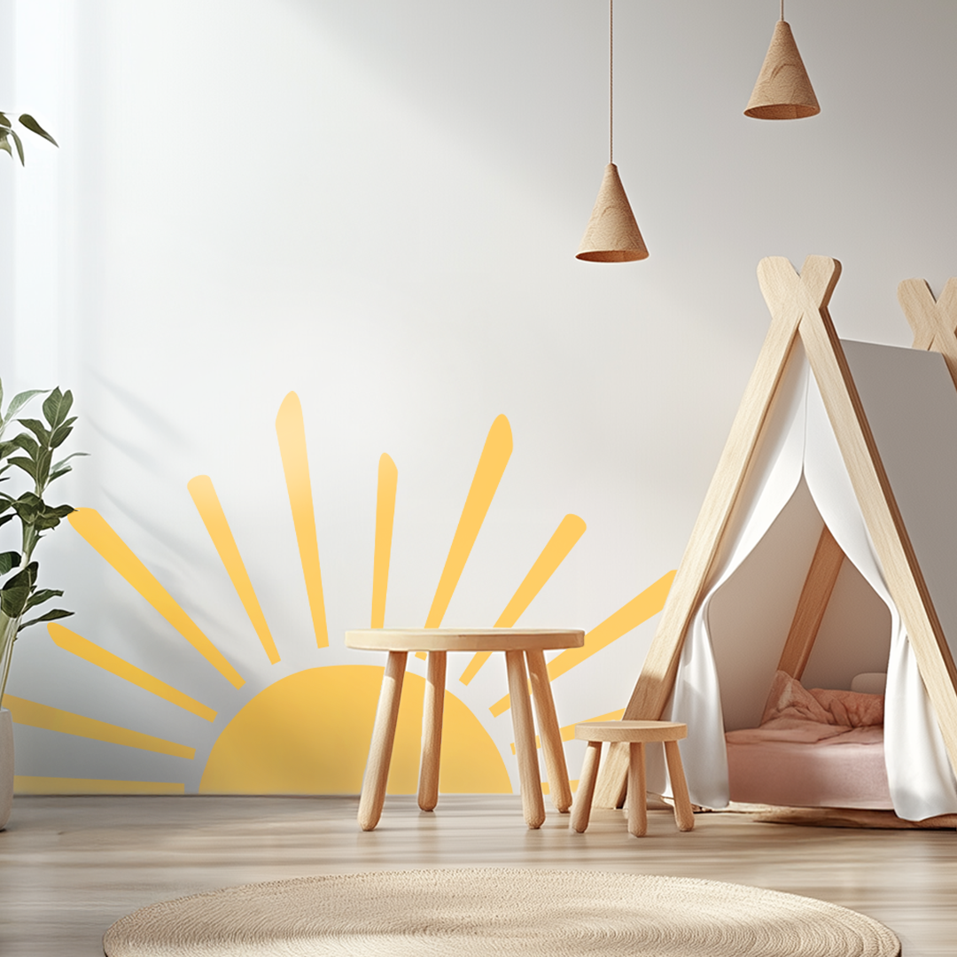 Big Sun Wall Decals β XXL Reusable Eco-Friendly Sticker for Nursery, Playroom & Bedroom Decor