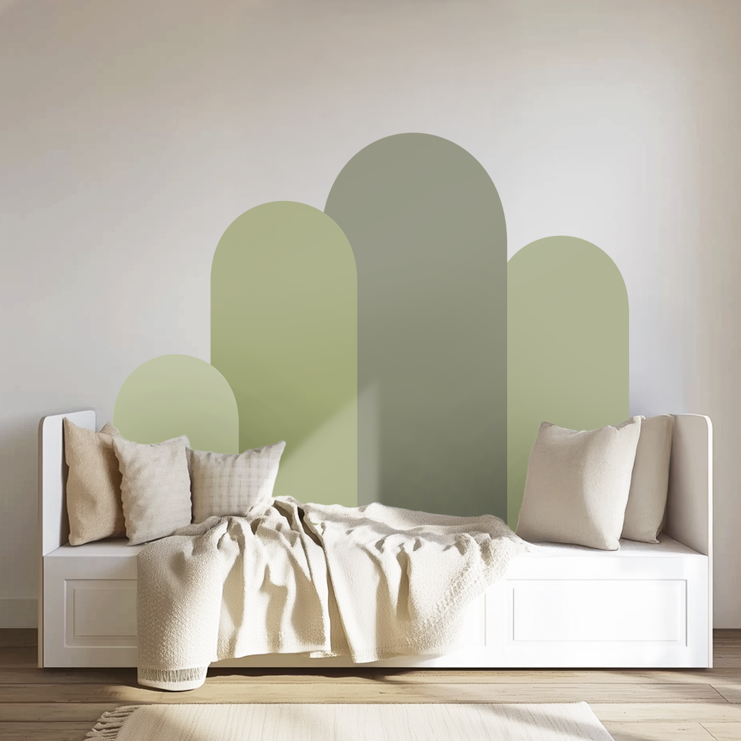 Boho Arch Wall Decals – Earthy Minimalist Room Decor, Repositionable & PVC-Free Stickers for Every Interior