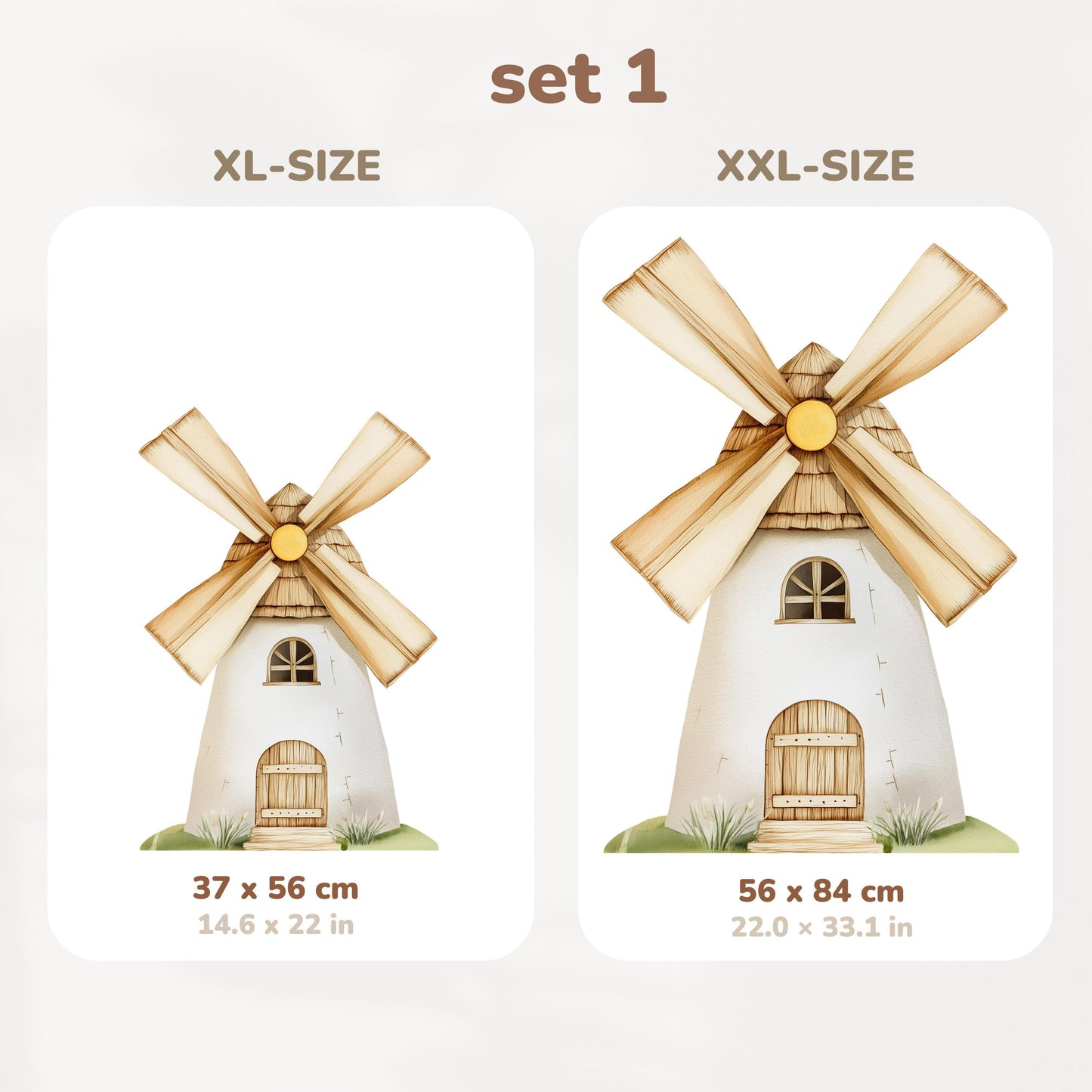 Stickers muraux style ferme – Autocollants réutilisables non toxiques XL et XXL avec animaux, grange et champs | Décoration pour chambre d'enfant, crèche ou salle de jeux