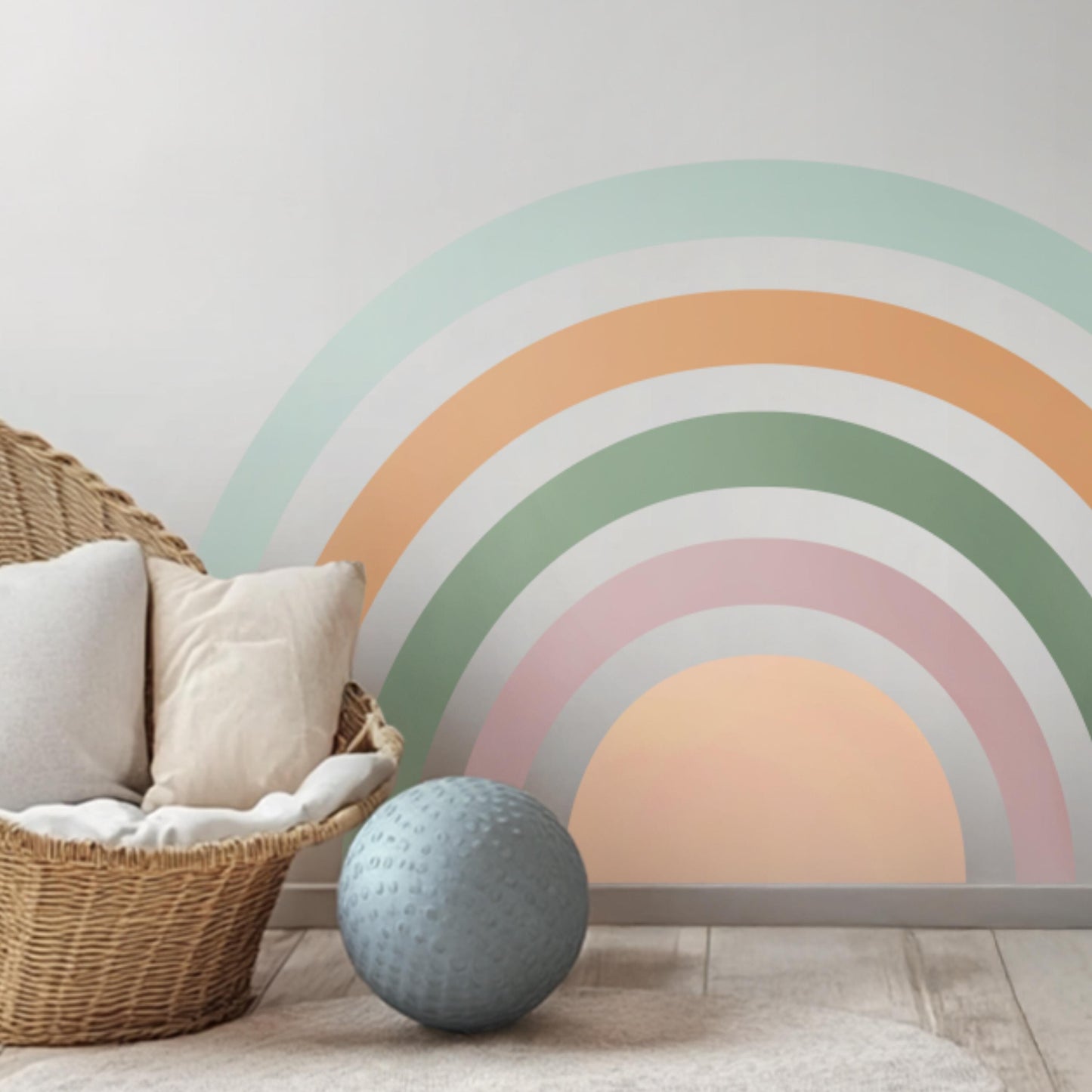 Stickers muraux arc-en-ciel – Autocollants écologiques et sans PVC pour chambre de bébé | Tailles XL ou XXL | Amovibles et non toxiques