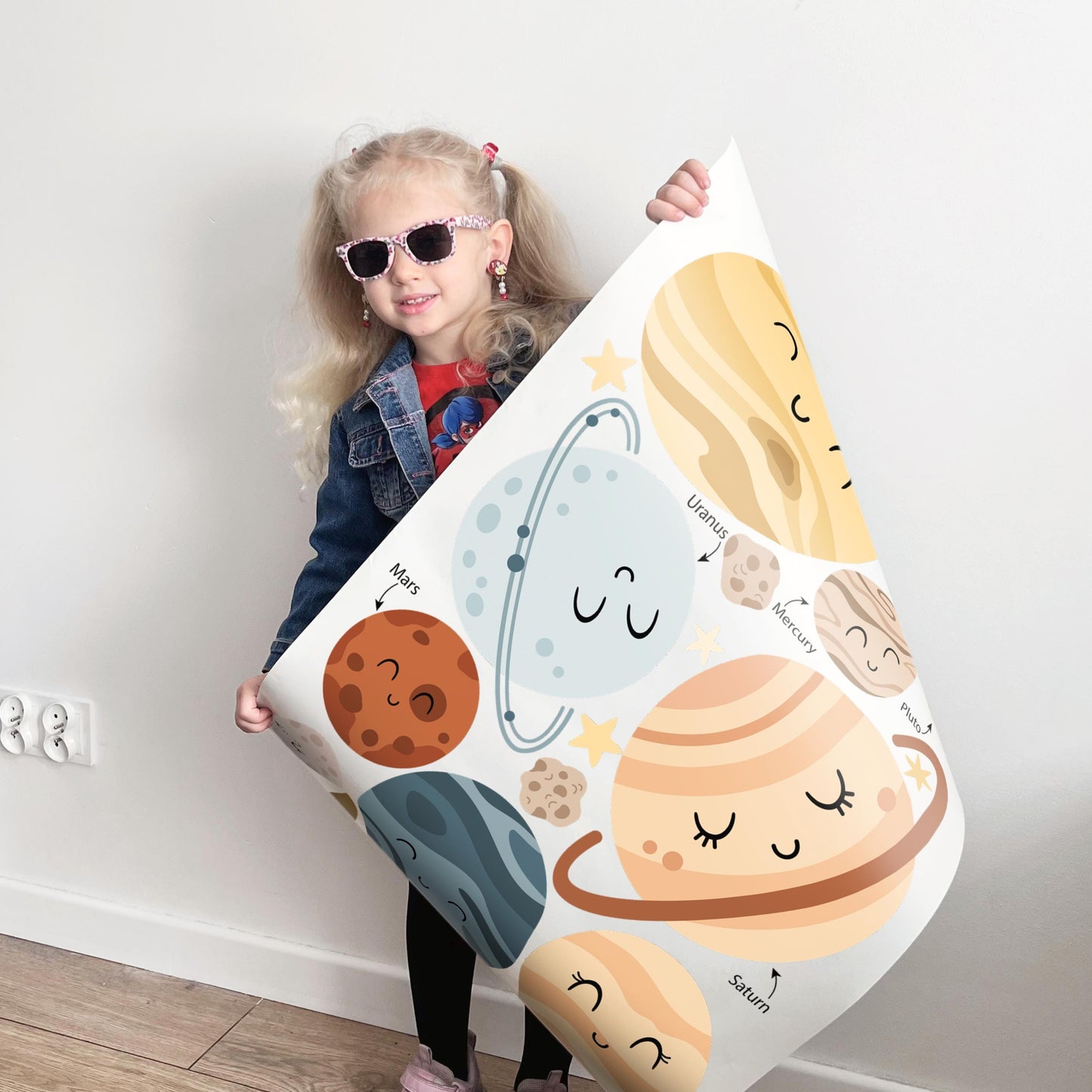 Stickers muraux spatiaux – Autocollants grands et très grands avec fusées, étoiles et animaux astronautes pour la décoration des chambres d'enfants