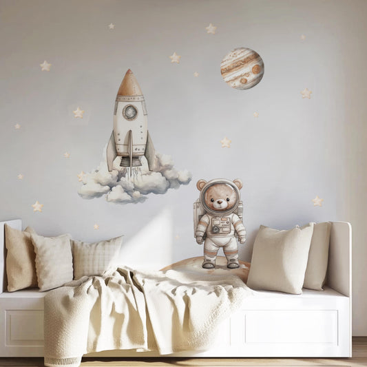 Autocollants muraux aquarelles – Décoration sans PVC, réutilisable et écologique pour chambre d'enfant, salle de jeux ou crèche, art mural magique pour chambre d'enfant