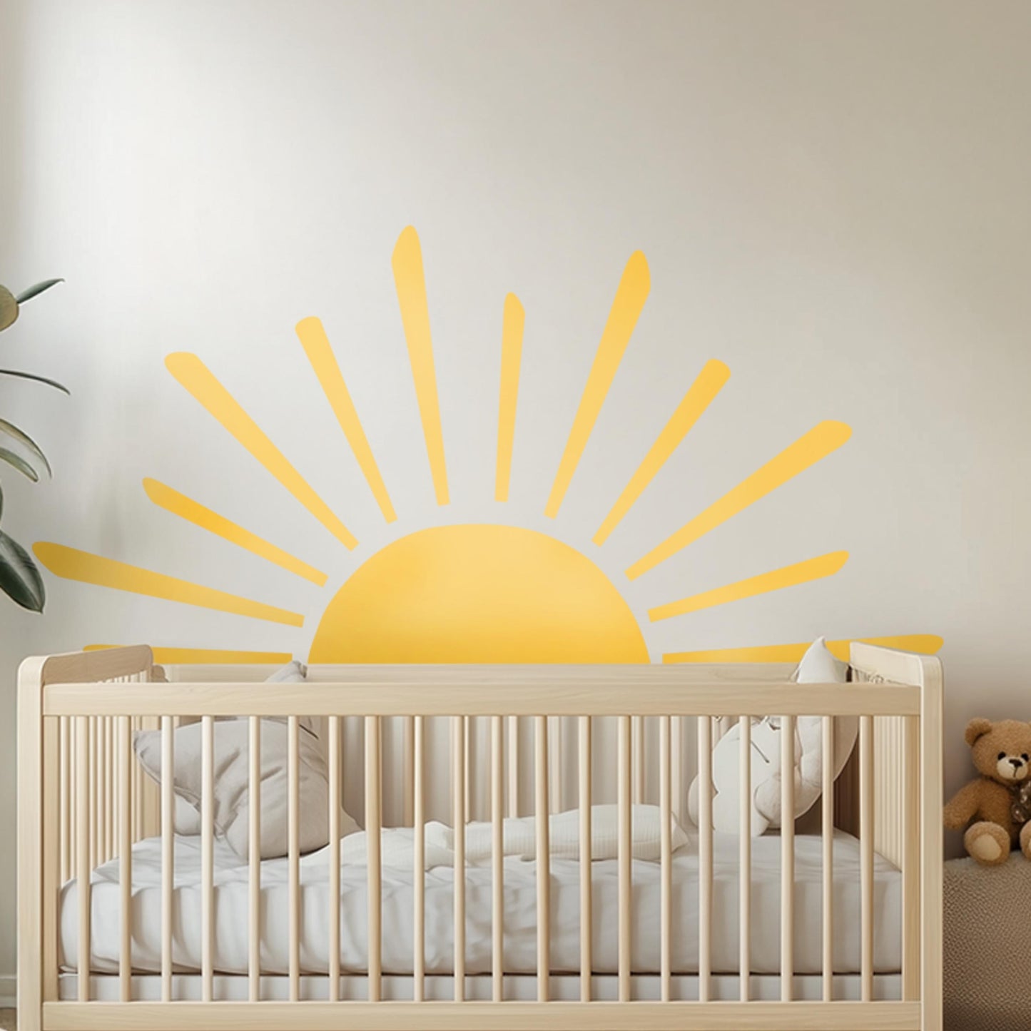 Autocollants muraux Big Sun – Autocollants XXL réutilisables et écologiques pour la décoration de la chambre d'enfant, de la salle de jeux et de la chambre