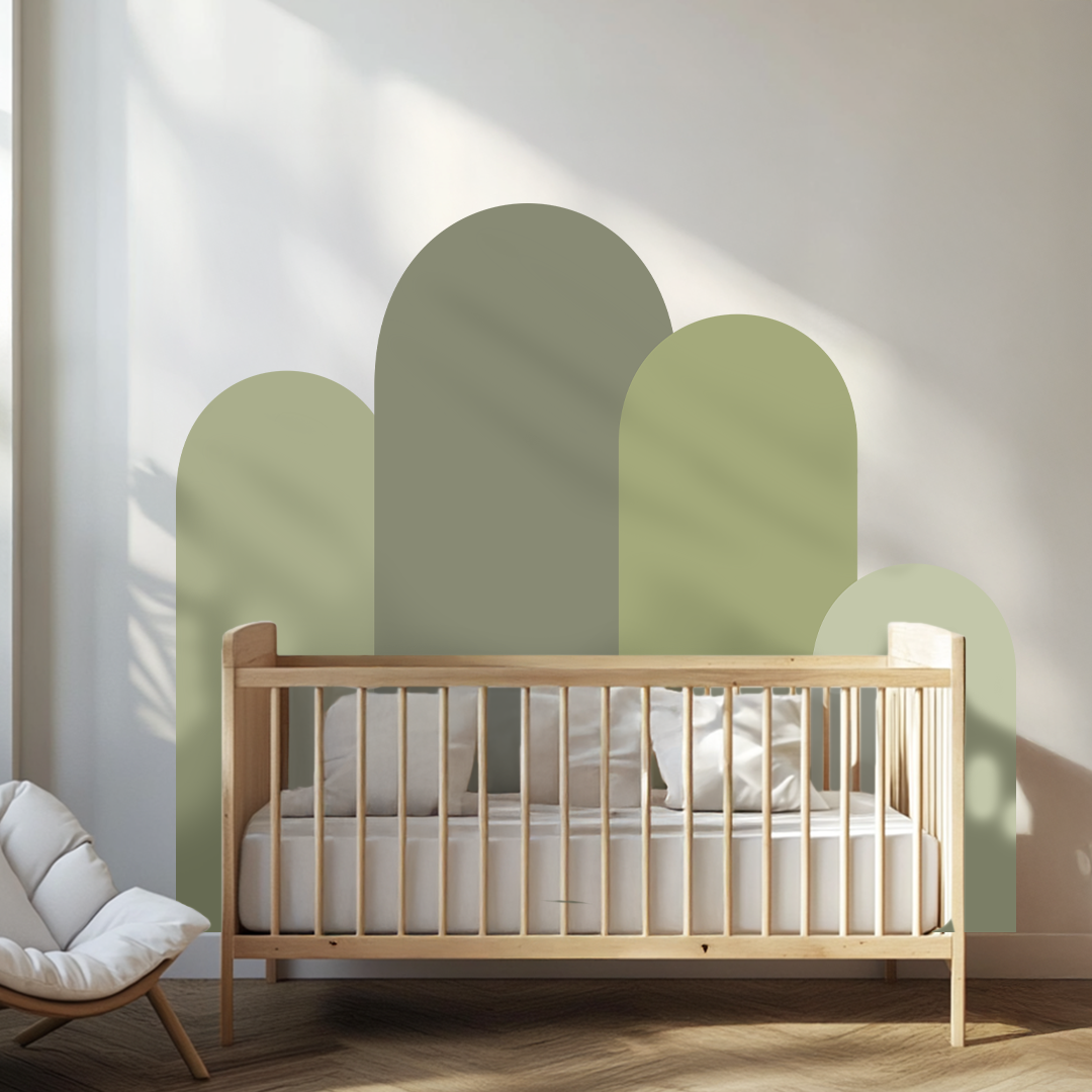 Boho Arch Wall Decals – Earthy Minimalist Room Decor, Repositionable & PVC-Free Stickers for Every Interior