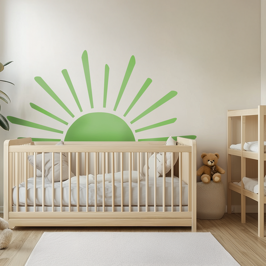 Große Sonnen-Wandaufkleber – XXL wiederverwendbare, umweltfreundliche Aufkleber für Kinderzimmer, Spielzimmer und Schlafzimmer